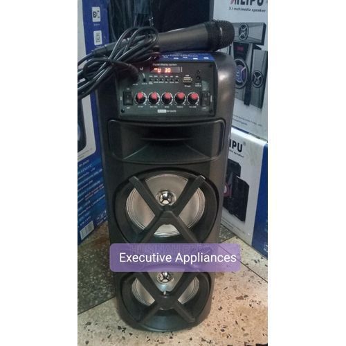 AILIPU Party Bass Bluetooth PA Rechargeable Speaker With In-built Microphone – Black