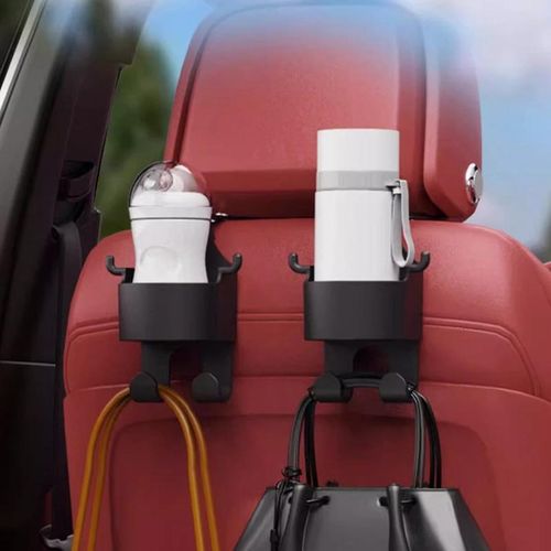 Car Seat Cup Holder Headrest Hook Hanger Storage Organizer Rear Seat Universal Water Cup Holder For Handbag Car Accessories