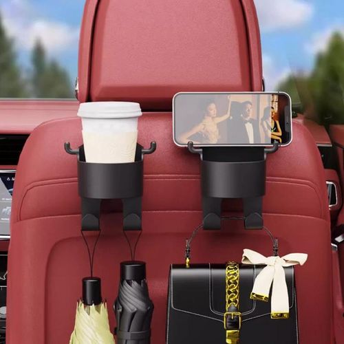 Car Seat Cup Holder Headrest Hook Hanger Storage Organizer Rear Seat Universal Water Cup Holder For Handbag Car Accessories