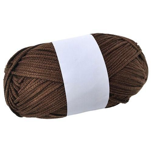 Sewing Thread Hand Woven Tapestry Bag 2mm Cotton Yarn Dark Brown NO5119