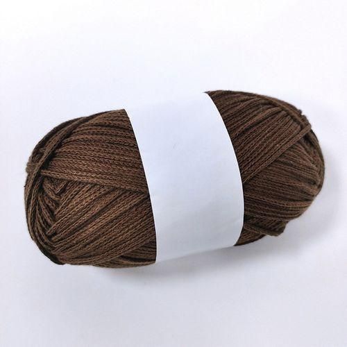 Sewing Thread Hand Woven Tapestry Bag 2mm Cotton Yarn Dark Brown NO5119