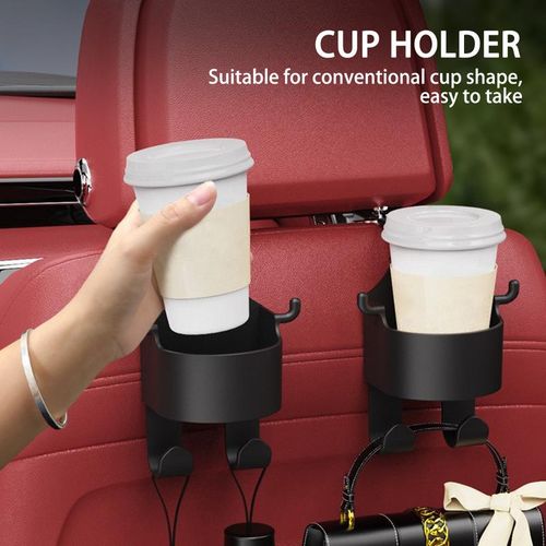 Universal Car Seat Cup Holder Headrest Hook Hanger Storage Organizer Rear Seat Holder For Handbag Fit Vehicle Car Accessories