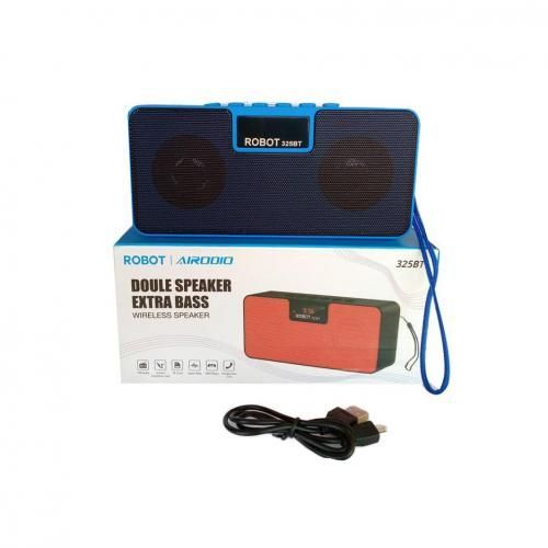 Robot Double Speaker Extra Bass Wireless - Blue