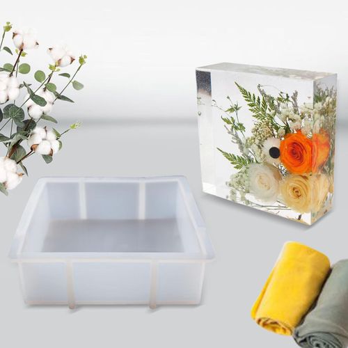 Silicone Mold Epoxy Casting Mould DIY Craft Nonstick Resin Mold Square