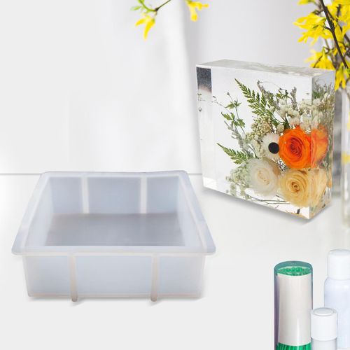 Silicone Mold Epoxy Casting Mould DIY Craft Nonstick Resin Mold Square