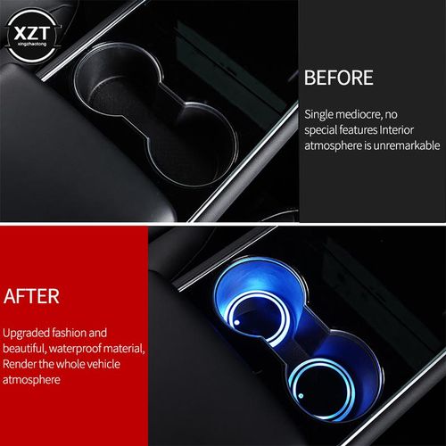 Car Led Cup Holder Light Mats Car Coasters Bottle Atmosphere Light Constellation Backlight Led Cup Holder Pads Car Accessories