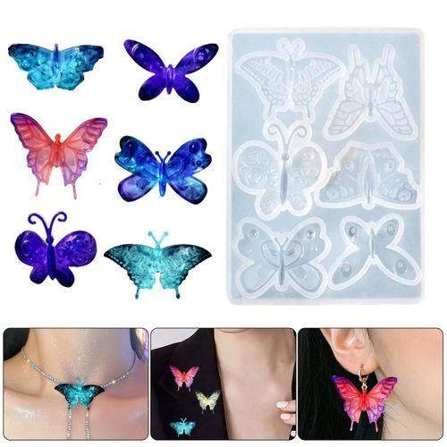 Epoxy Resin Butterfly Mold Butterfly Silicone Resin Mold Diy Crafts White