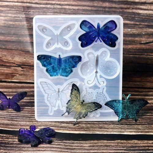 Epoxy Resin Butterfly Mold Butterfly Silicone Resin Mold Diy Crafts White