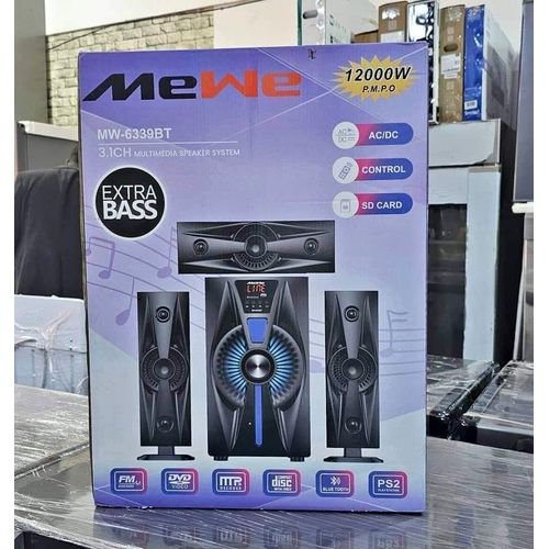 MeWe 3.1ch Extra Bass Speaker System MW-6339BT - Black