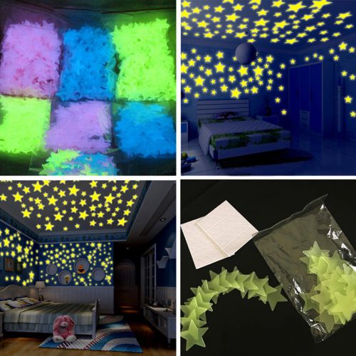 100Pcs Gorgeous Night-Luminous Fluorescent Glow Stars