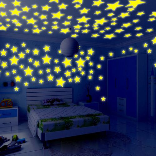 100Pcs Gorgeous Night-Luminous Fluorescent Glow Stars
