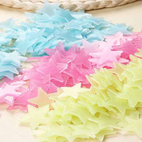 100Pcs Gorgeous Night-Luminous Fluorescent Glow Stars