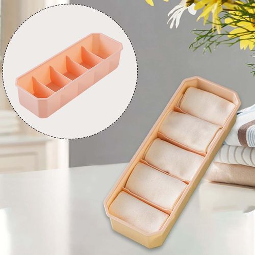 Sock Underwear Organizer Dividers Data Cable Pink