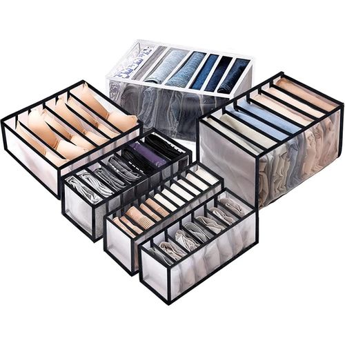 Underwear Drawer Bra Organizer Closet Foldable Drawer Compartment Storage for School Home Storage Underwear Socks Ties