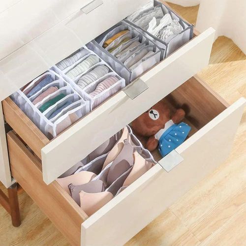 Underwear Drawer Bra Organizer Closet Foldable Drawer Compartment Storage for School Home Storage Underwear Socks Ties
