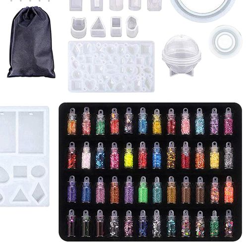 148pcs/Set Epoxy Resin Casting Silicone Mold Kit 184pcs(sequins)