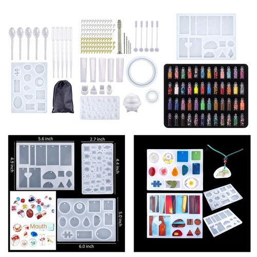 148pcs/Set Epoxy Resin Casting Silicone Mold Kit 184pcs(sequins)