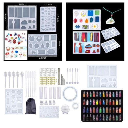 148pcs/Set Epoxy Resin Casting Silicone Mold Kit 184pcs(sequins)