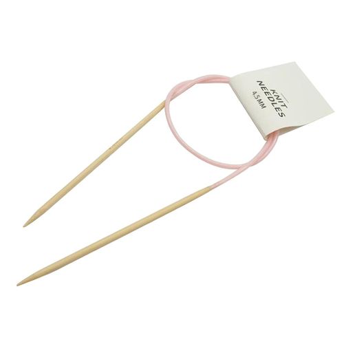 Premium Bamboo Knitting Needles With Colorful Plastic Tube 4555mm