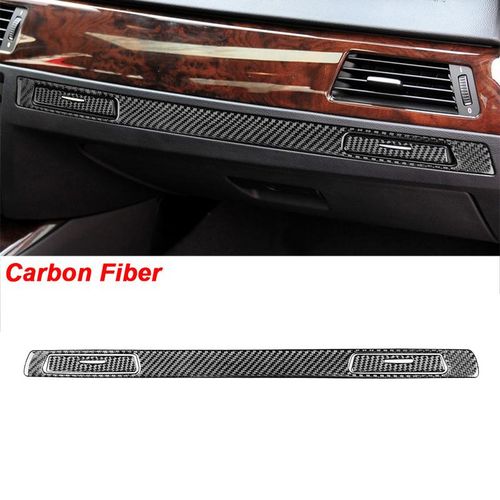 Carbon Fiber Co-Pilot Water Cup Holder Panel Decoration Cover Trim For Bmw E90 3 Series 2005-2012