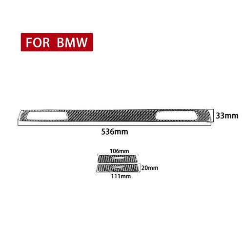 Carbon Fiber Co-Pilot Water Cup Holder Panel Decoration Cover Trim For Bmw E90 3 Series 2005-2012