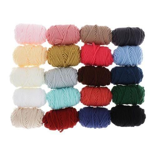 Crochet Threads – Pack Of 20 Assorted Color Cotton Yarns–