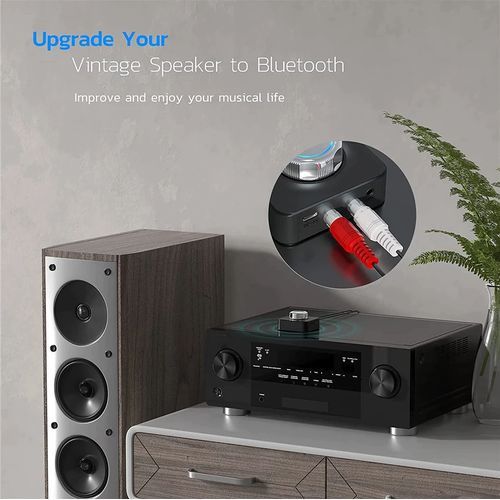 Bluetooth 5.0 Wireless Transmitter Receiver Adapter, RCA TF Card, 3.5mm AUX Jack