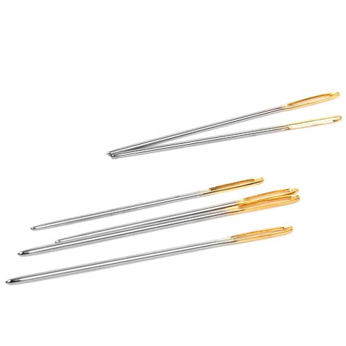 6Pcs Steel Large Eye Blunt Yarn For Knitting Crochet