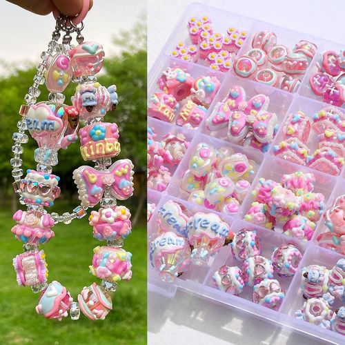 Resin Beads DIY Spacer Beads For Bracelets  22.5x22.5mm