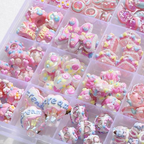 Resin Beads DIY Spacer Beads For Bracelets  22.5x22.5mm