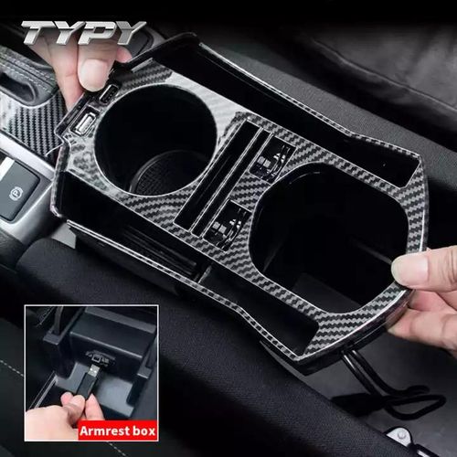 Car Usb Mobile Phone Holder Storage Box Central Control Water Cup Storage Box Accessories For Honda 10th Civic 2017-2020