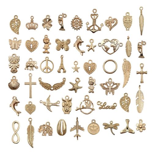 50pcs Necklace Pendant Cross Bracelet Jewelry Making Charms Crafts DIY