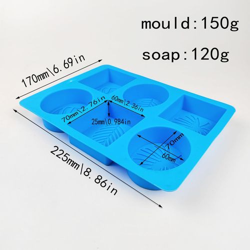 Soap Mold 6 Cavities Silicone Cake Mould Pastry Chocolate Baking Candy
