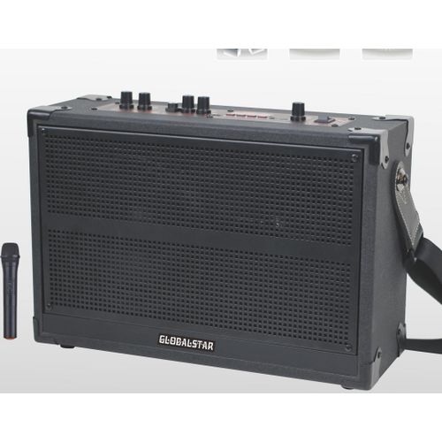 Global Star 6.5 Inch Portable Speaker- Black (1YR WRTY)
