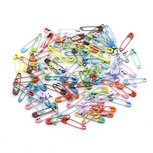 Random Mixed Colors Safety Pins Safety and Durable Not Easily Rust & Bent Safety Pins for Clothing Sewing Jewelry Making DIY NO5241