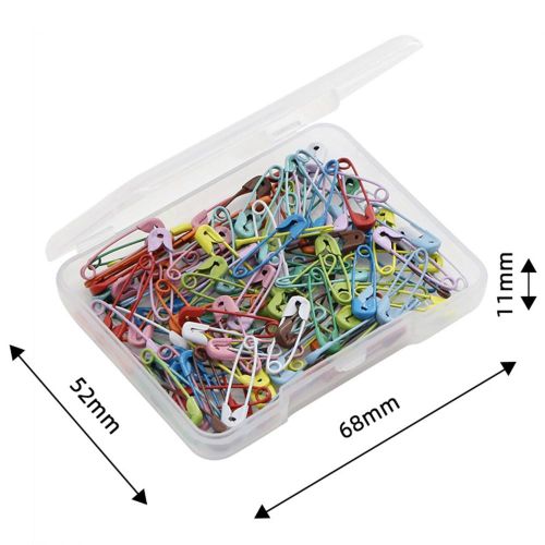 Random Mixed Colors Safety Pins Safety and Durable Not Easily Rust & Bent Safety Pins for Clothing Sewing Jewelry Making DIY NO5241