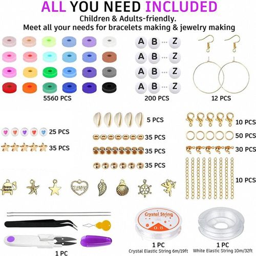 Polymer Clay Beads Jewelry Making DIY Multicolor