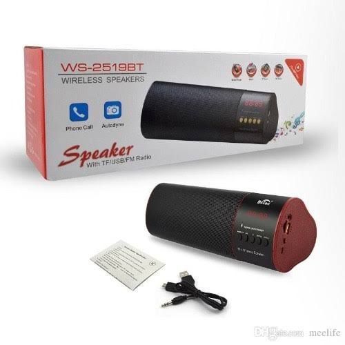 Wster Mini Bass 2519 Bluetooth Speaker - Black