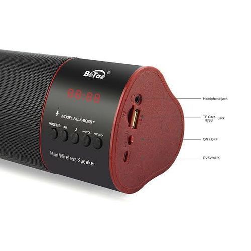 Wster Mini Bass 2519 Bluetooth Speaker - Black