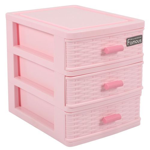 Plastic Drawer Designed 3 Compartment Jewelry Storage Box