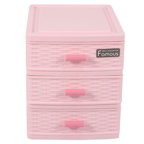 Plastic Drawer Designed 3 Compartment Jewelry Storage Box