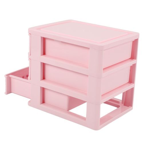 Plastic Drawer Designed 3 Compartment Jewelry Storage Box