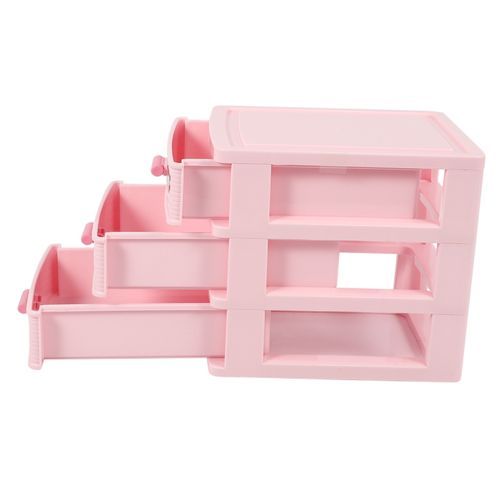 Plastic Drawer Designed 3 Compartment Jewelry Storage Box