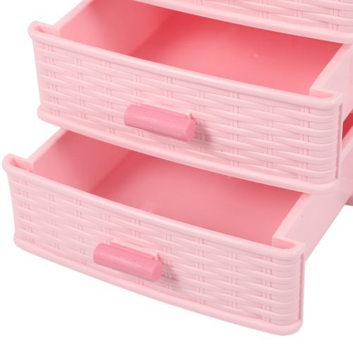 Plastic Drawer Designed 3 Compartment Jewelry Storage Box