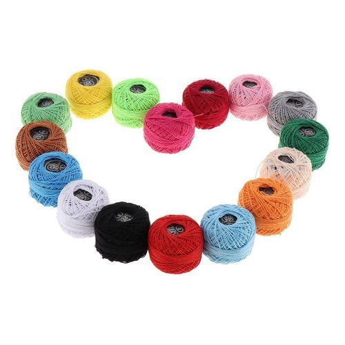 16 Skeins Crochet Yarn - Knitting Yarn - Crochet Cotton Thread for