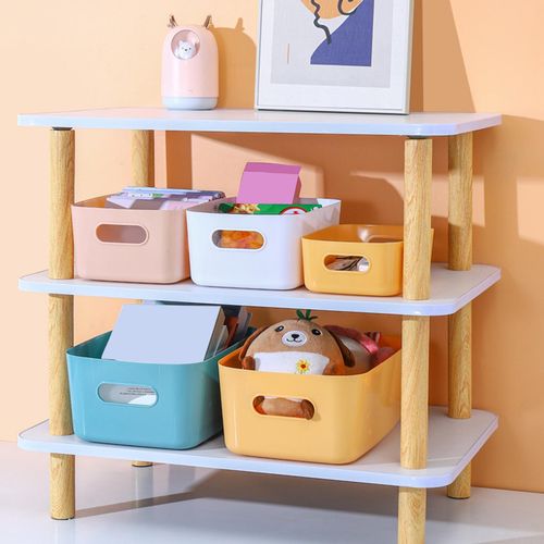 Cosmetics Case Table Organizers Desk For Countertop Yellow