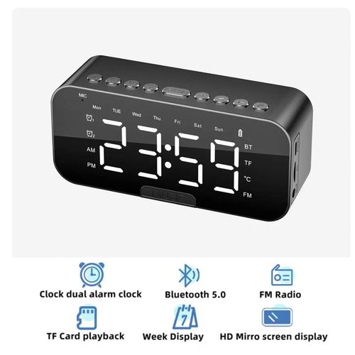 Bluetooth Speaker Digital Alarm Clock Large LED Screen