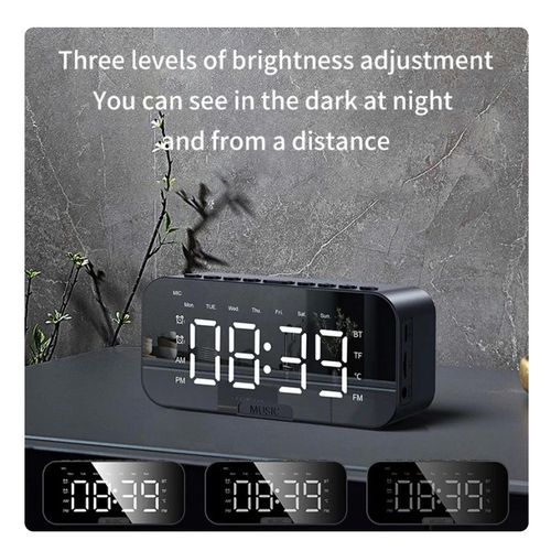Bluetooth Speaker Digital Alarm Clock Large LED Screen