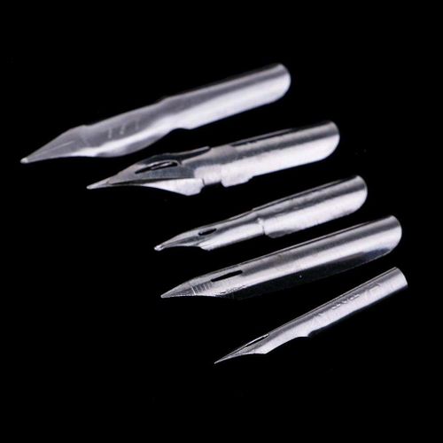 Nib Dip Fountain Pen Set Nib Calligraphy Writing Ink Kit with 5 Black