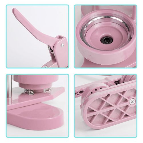 Button Maker Machine Handmade Round Badge Punch Pink 58mm